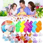 Tyidzon 24Pc Prefilled Easter Eggs with Bunny for Easter Eggs Hunt, Party Favors Easter Egg Pinata Fillers, Goodie Bags Fillers, Classroom Prizes